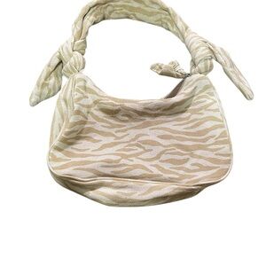 Zara Stylish Cream and Tan Bag whimsical y2k